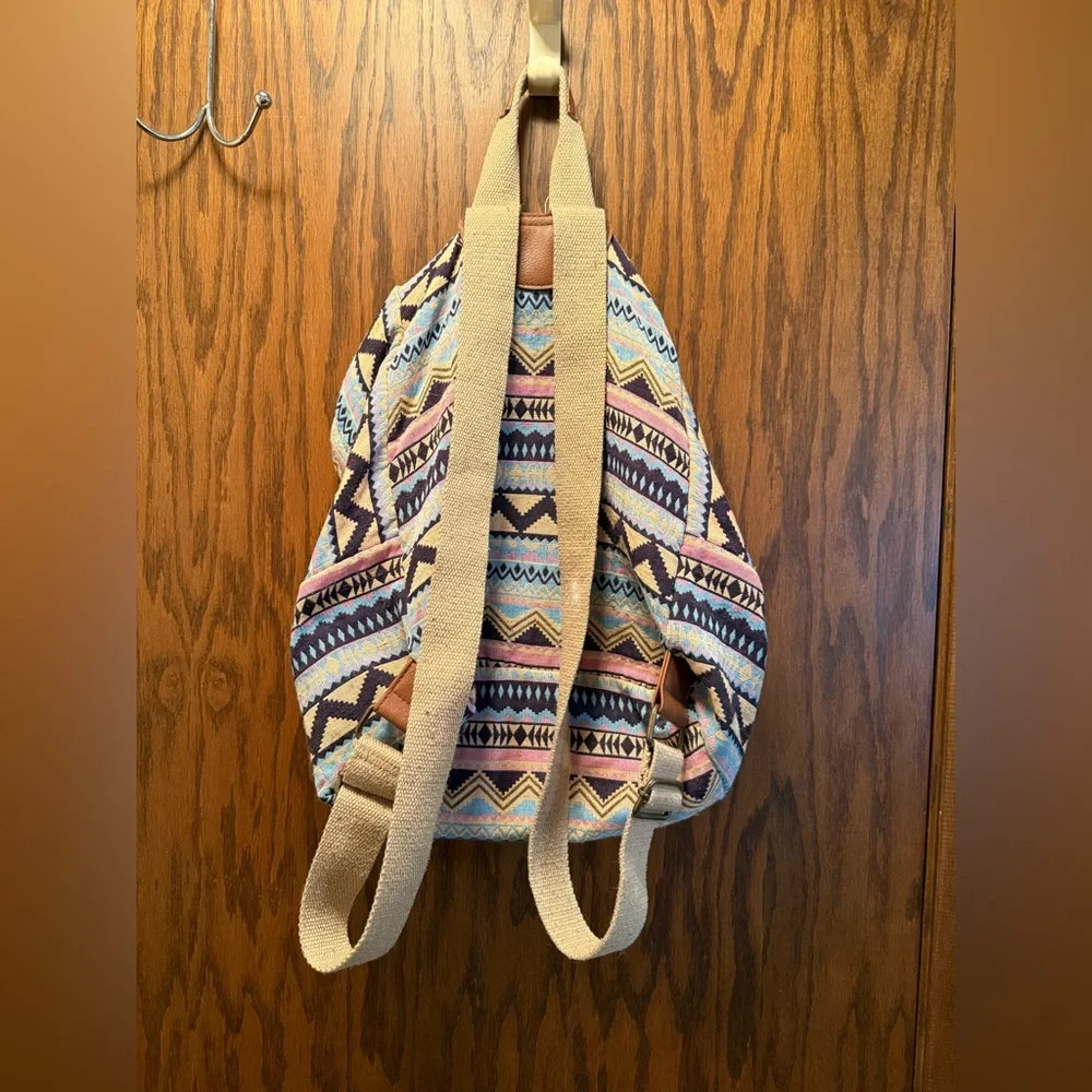Aztec Patterned Backpack with Multicolor Design